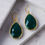 Thumbnail: Petite Drop Earrings Green Onyx Gold