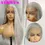 Thumbnail: AIMEYA Free Part Black Lace Front Wig Long Silky Straight Synthetic