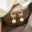 Thumbnail: Classic Elegant Imitation Pearl Dangle Earrings for Women Crystal Lo