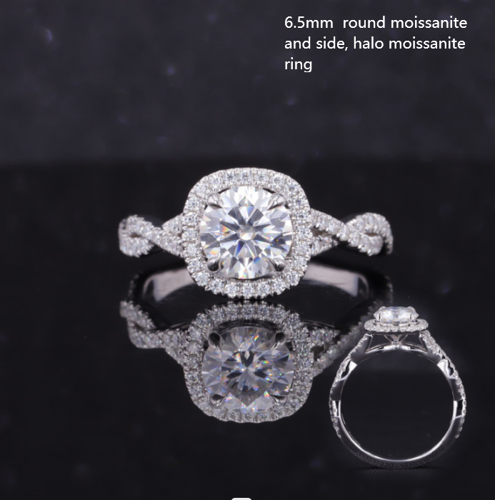 Thumbnail: Starsgem Diamond Wedding Ring Woman Silver 10K 14K 18K Fine Jewelry Moissanite