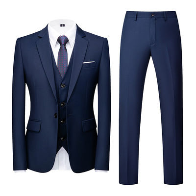 Thumbnail: Blazer Set Suit Single Buckle Fashion Wedding Groom Men's Formal S