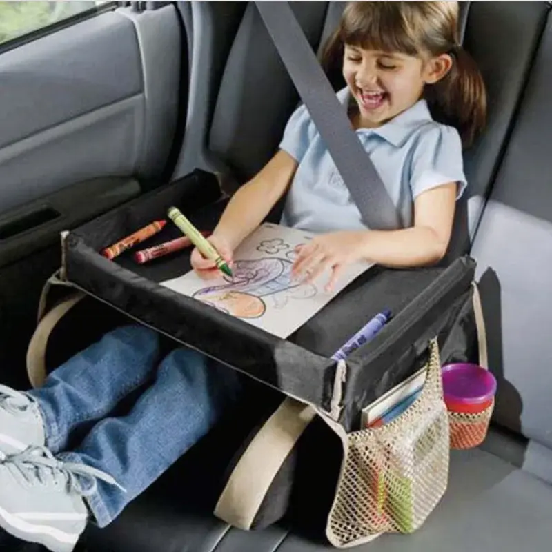 Thumbnail: Dining Car Table for Kids Baby Kids Car Tray Plates Portable Waterpro