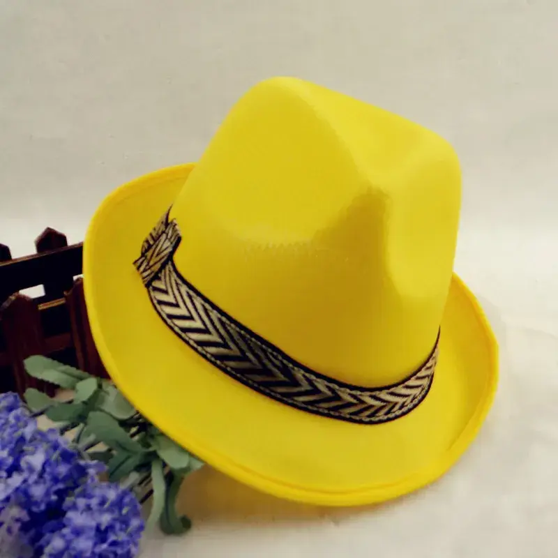 Thumbnail: Summer Short Brim Fast Dry Jazz Hat for Children Men Women With