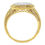 Thumbnail: 10K Yellow Gold Plated .925 Sterling Silver 1/2 Cttw Diamond Square C
