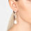 Thumbnail: Baroque Pearl Trailing Flowers Earrings Rosegold