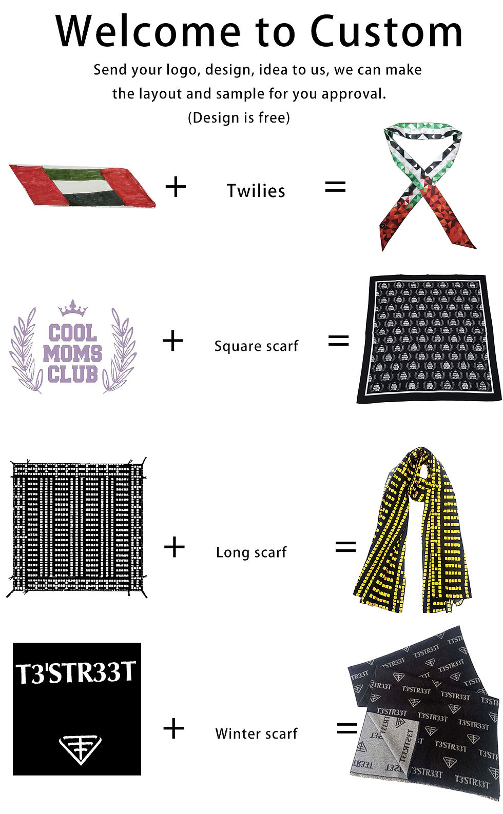 Thumbnail: Sublimation Printed 100% Silk Chiffon Scarf Heavy Draped Custom