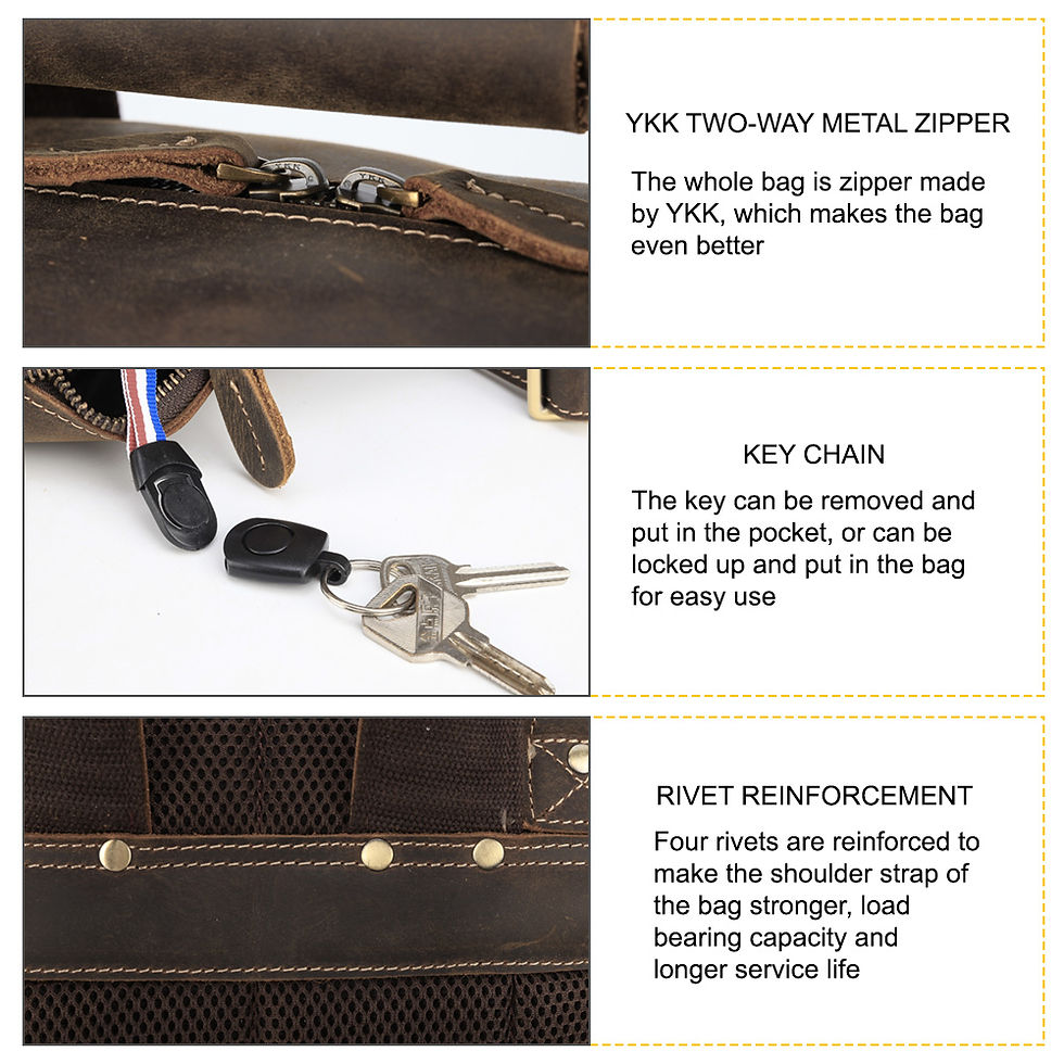 Thumbnail: 2023 Hot Sale Manufacturer  Wholesale  Men Brown Vintage Cowhide Genuin