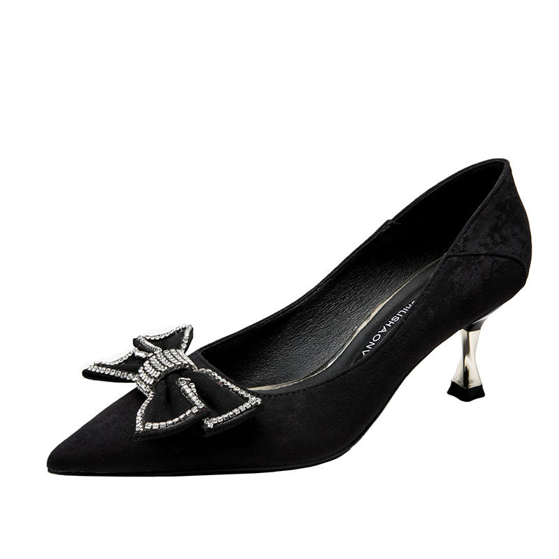 Thumbnail: New Spring Summer Female High Heel Pumps Pointed-Toe Rhinestone