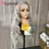 Thumbnail: Silver Lace Front Wig Synthetic Long Natural Wave Wig Light Grey Nat