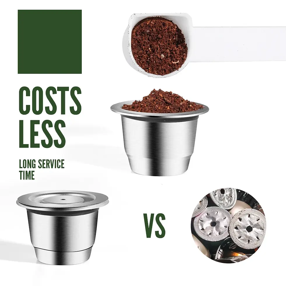 Thumbnail: Icafilas for Nespresso Reusable Coffee Capsule Stainless Steel Refillable Filte