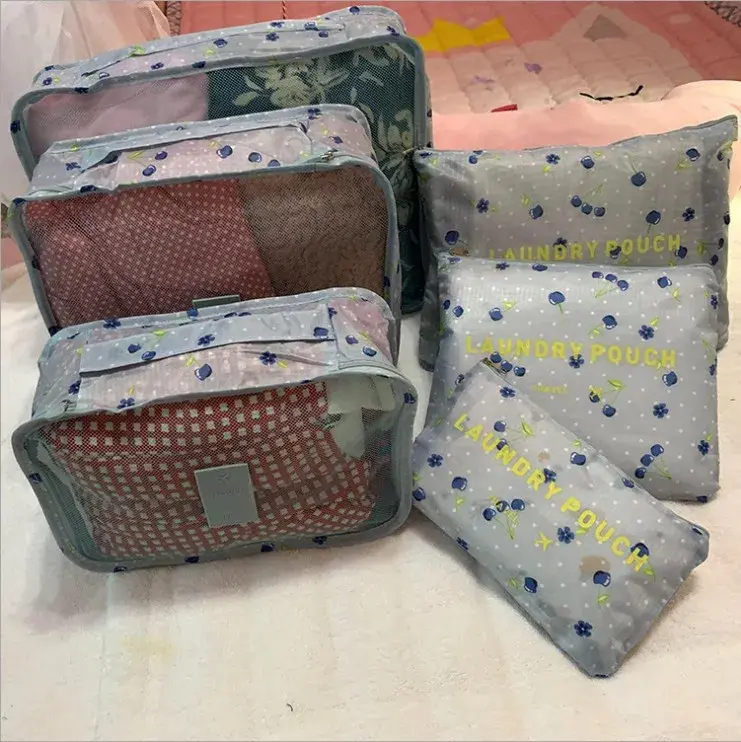 Thumbnail: 8pcs Set Travel Organizer Storage Bags Suitcase Packing Set Storage