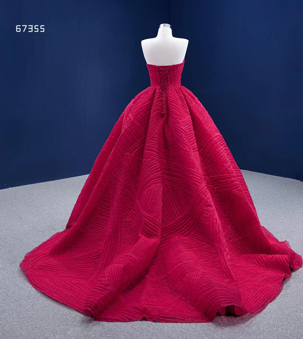 Thumbnail: Feishiluo Wholesaled Red Party Dress Custom Ball Gown Sleeveless