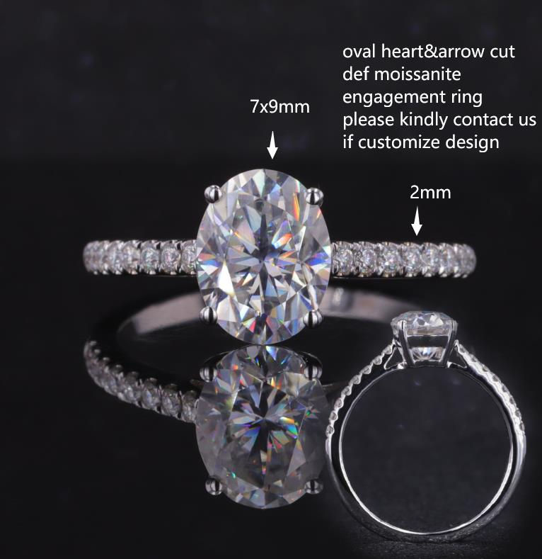 Thumbnail: Starsgem Diamond Wedding Ring Woman Silver 10K 14K 18K Fine Jewelry Moissanite