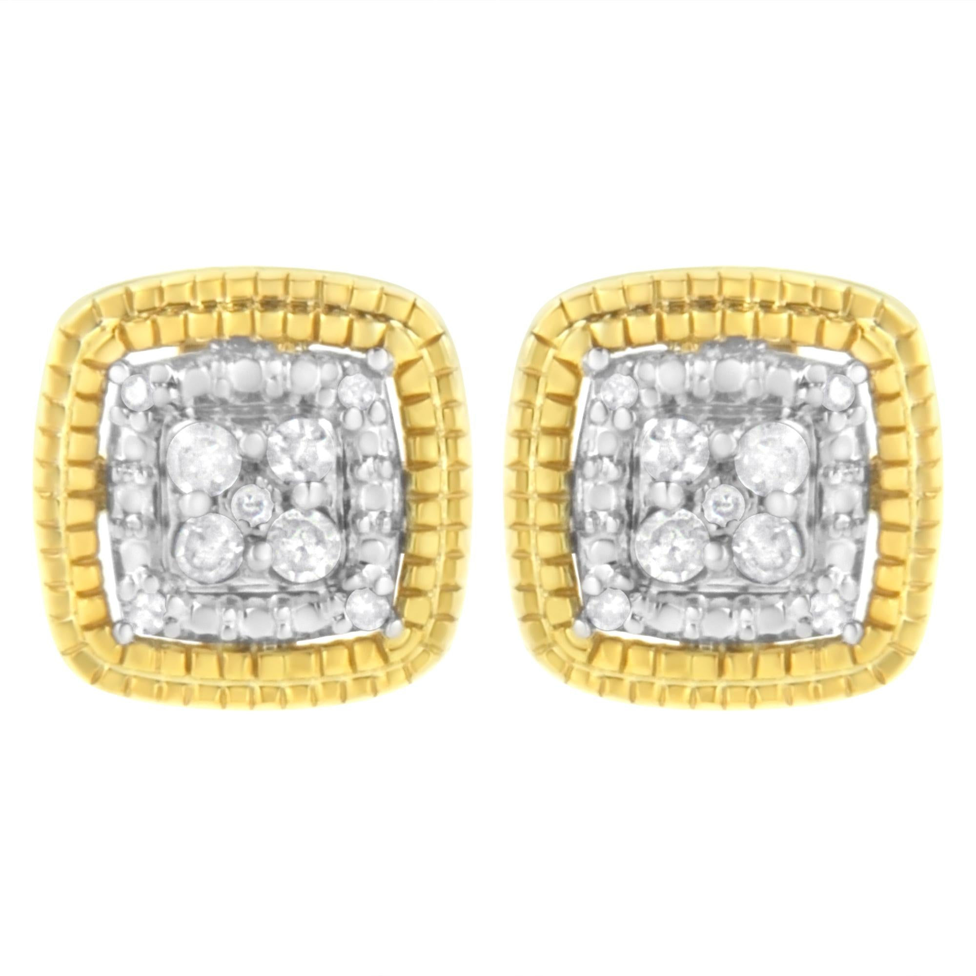 .925 Sterling Silver 1/10 Cttw Prong-Set Round Cut Diamond I-J Color, I2-