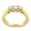 Thumbnail: 10K Yellow Gold Three-Stone Diamond Ring (0.50 Cttw, J-K Color, I2-I3 Clarity)