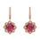 Thumbnail: Lilian Flower Gemstone Earrings Rosegold Pink Tourmaline