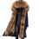 Thumbnail: Winter Jacket Men Real Fox Fur Liner Coat Big Natural Raccoon Fur H