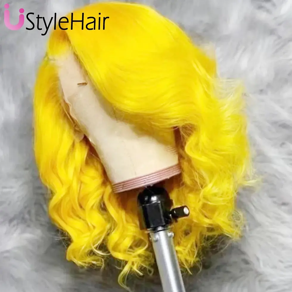 Thumbnail: UStyleHair 613 Blonde Bob Lace Hair Lace Front Short Wave Wig Side