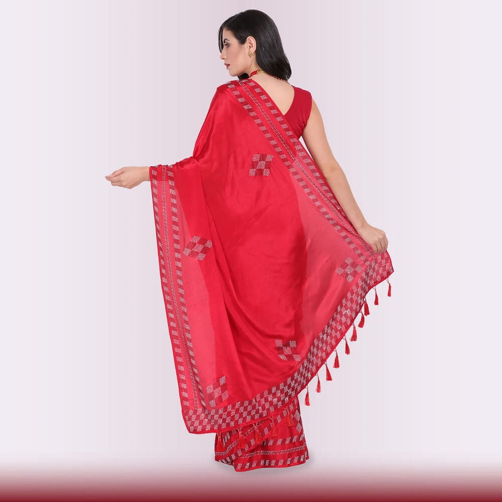 Thumbnail: Red Color Modern Saree