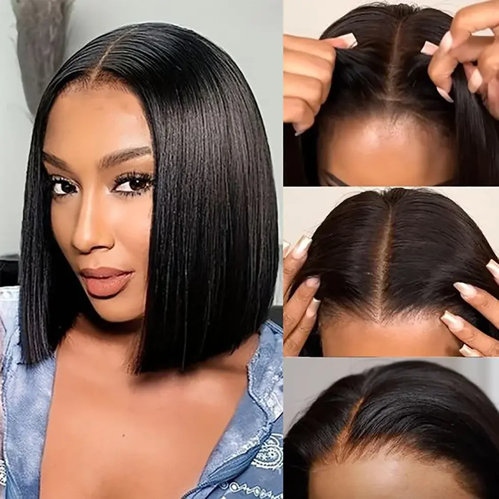 Thumbnail: Bob Wig Human Hair 13x4 Frontal Lace Wigs for Black Women HD
