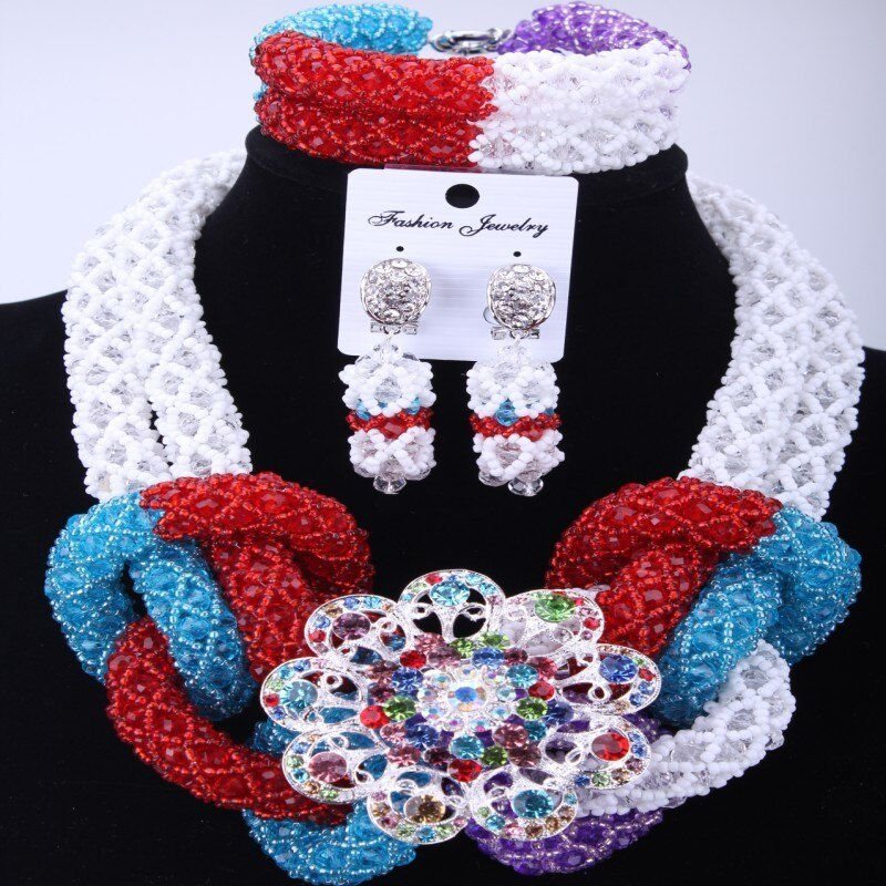 Thumbnail: Silver Crystal Beaded Fine Jewelry Sets for Women 2023