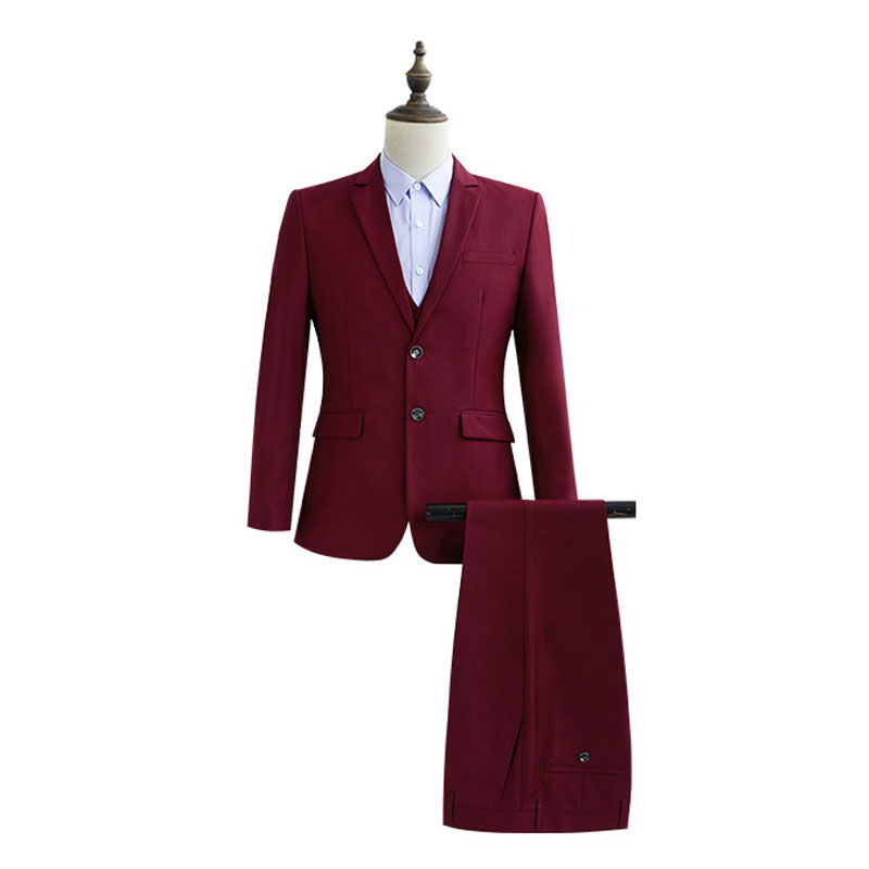 Thumbnail: High-Quality  Men Suits 3 Pieces Custom Wholesale Wedding Slim Fit Men's Suits