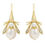 Thumbnail: Pearl Honey Bee Earrings Gold
