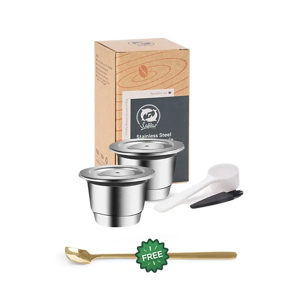 Thumbnail: For Nespresso Reusable Coffee Capsule Stainless Steel Rich Crema Espresso