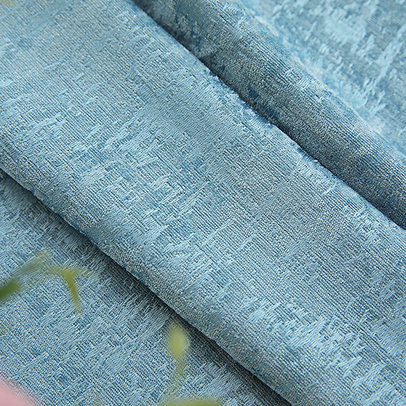 Thumbnail: American Style High Density Chenille Fabric Luxury Embroid Curtain Bedding Set