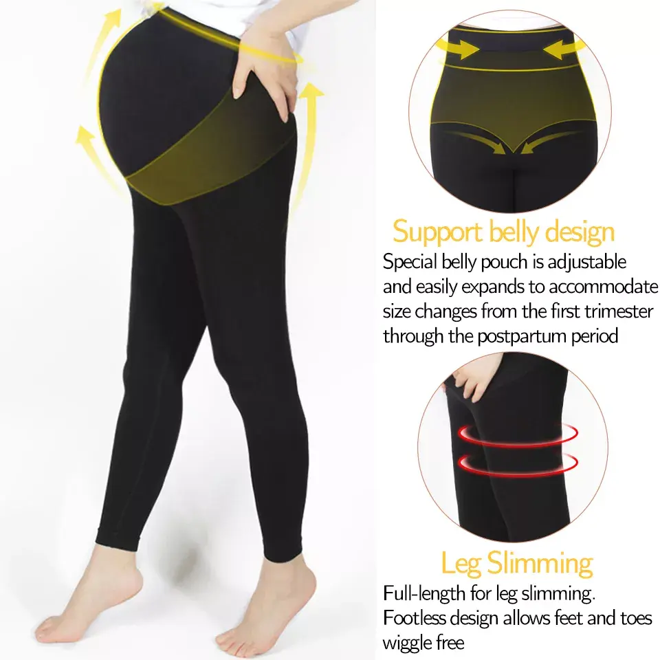 Thumbnail: High Waist Pregnancy Leggings Skinny Maternity Clothes for Pregn