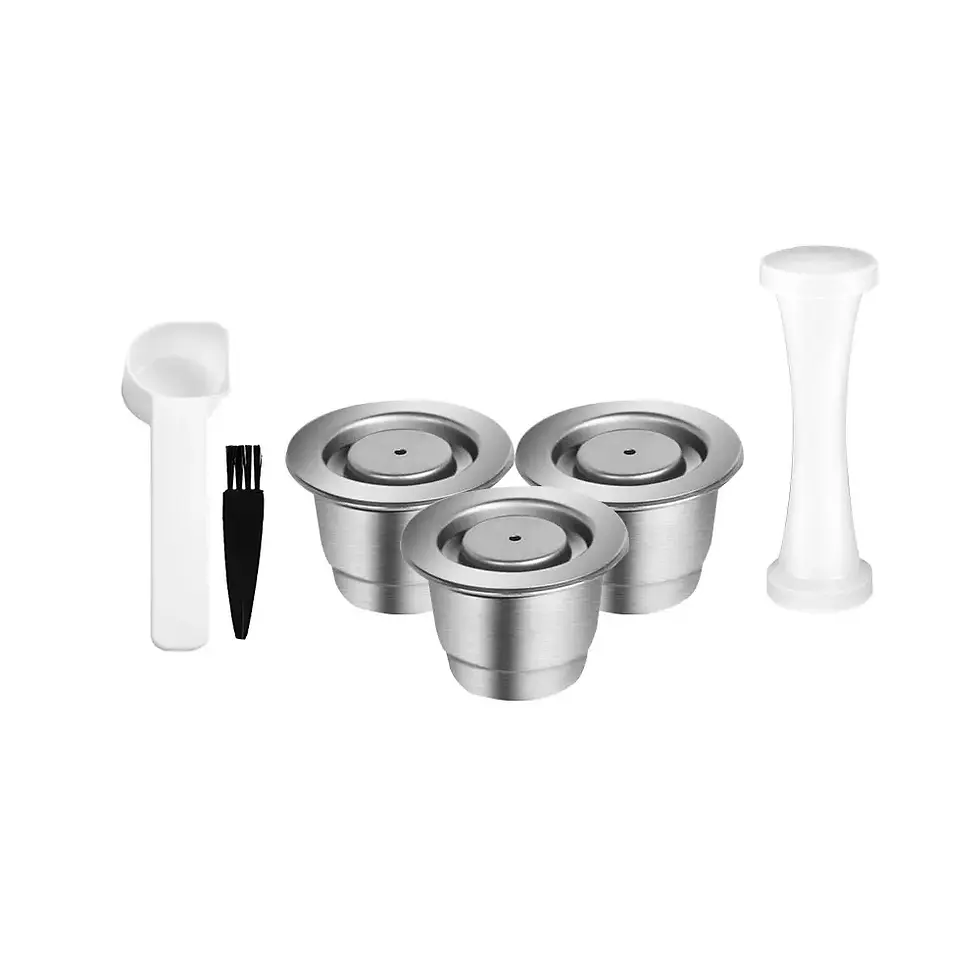 Thumbnail: RECAFIMIL for Nespresso Refill Capsule Stainless Steel Espresso Cups Reusable