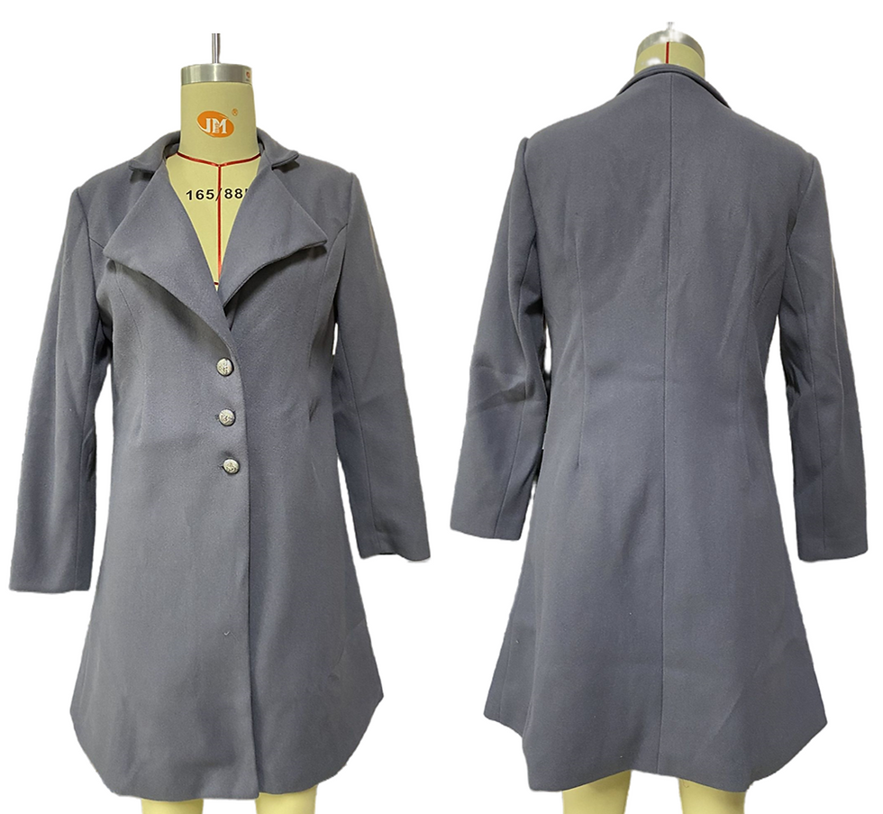 Thumbnail: SM1042 Custom LOGO Mid-Length Korean Version Wool Lapel Thin