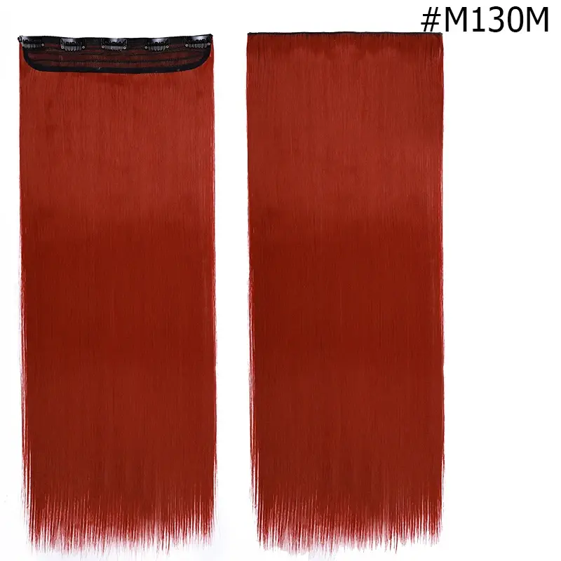 Thumbnail: BENEHAIR Synthetic Clip in Hair Extension Long Straight Hair Piece