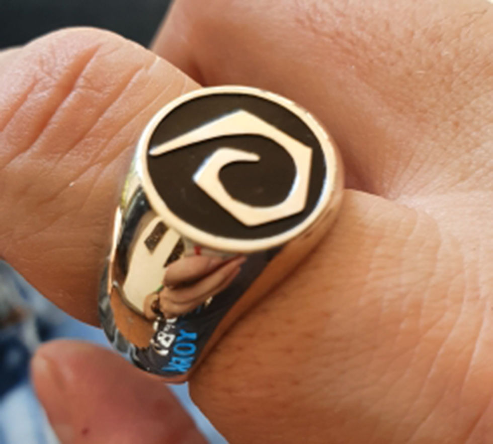 Thumbnail: 925 Sterling Silver Jewelry Rings Personalized Signet Ring Man Custom