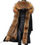 Thumbnail: Winter Jacket Men Real Fox Fur Liner Coat Big Natural Raccoon Fur H