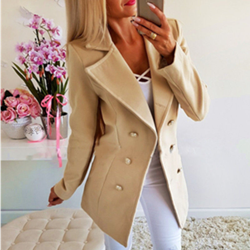 Thumbnail: New Arrival Autumn Winter Wool Coat for Women  Fashion Double Bre