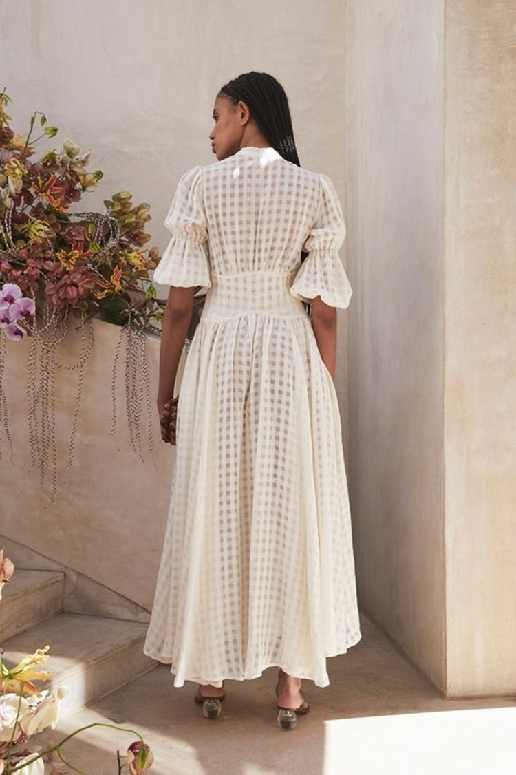 Thumbnail: Women Boho Sexy Dress Summer Strappy Lace V-Neck Dresses Fema