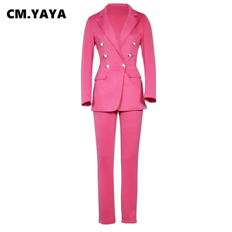 Thumbnail: CM.YAYA Autumn Winter Streetwear Women's Set Long Sleeve Blazer