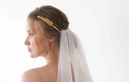 Thumbnail: Goddess Crown Headpiece Veil  #4030
