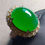 Thumbnail: Luxury Big Jade Gemstone Jewelry Ring With Diamond 18k Gold 16.9x13.5x9mm Natu