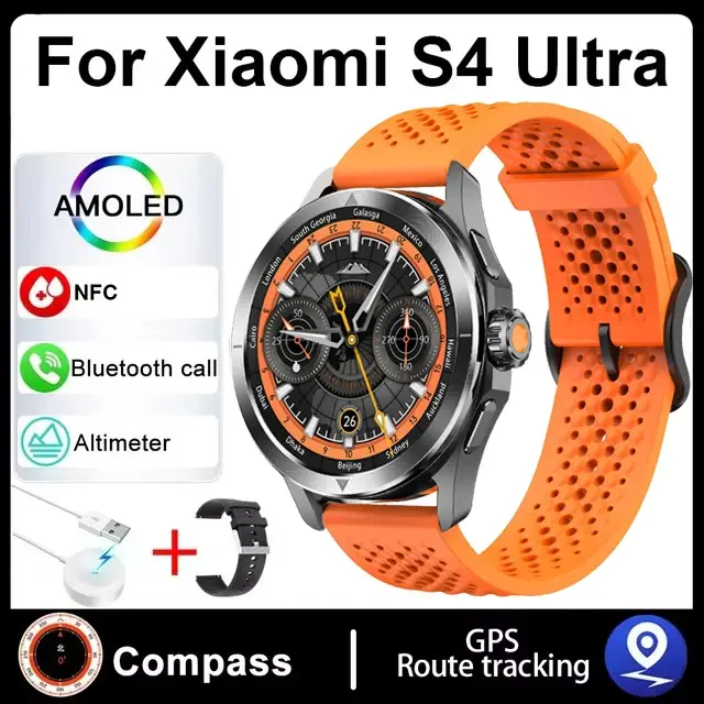 Thumbnail: New for Xiaomi S4 Ultra Outdoor Sports Smart Watch Men 1.53 Inch A