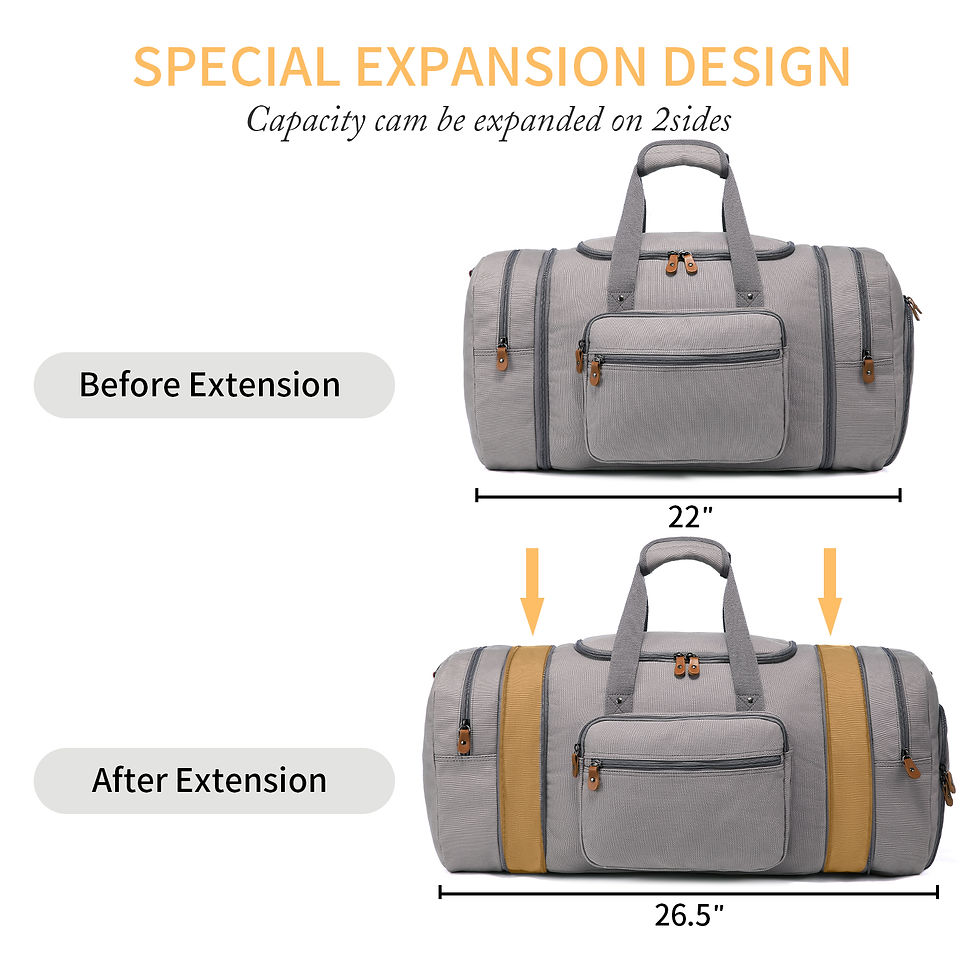 Thumbnail: 2021 Men Women Large Capacity Weekend Short Travel Bag Stripe Canv