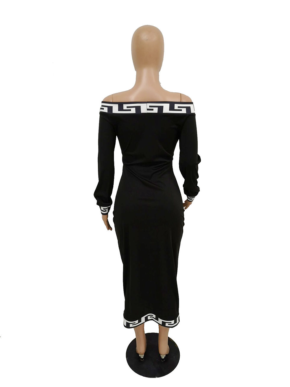 Thumbnail: 2022  Wholesale Woman Fashion Off Shoulder Casual Dresses Women Black Dress