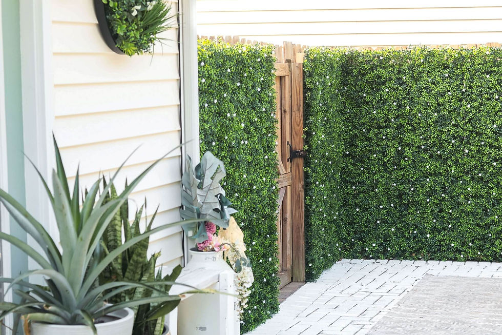 Thumbnail: White Flowering Artificial Boxwood Wall 40" X 40" 11SQ FT Commercial