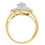 Thumbnail: 10K Yellow Gold Diamond Cocktail Ring (1/2 Cttw, J-K Color, I2-I3 Clarity)