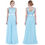 Thumbnail: New Arrivals Women Ladies Embroidered Chiffon Bridesmaid Long Ev