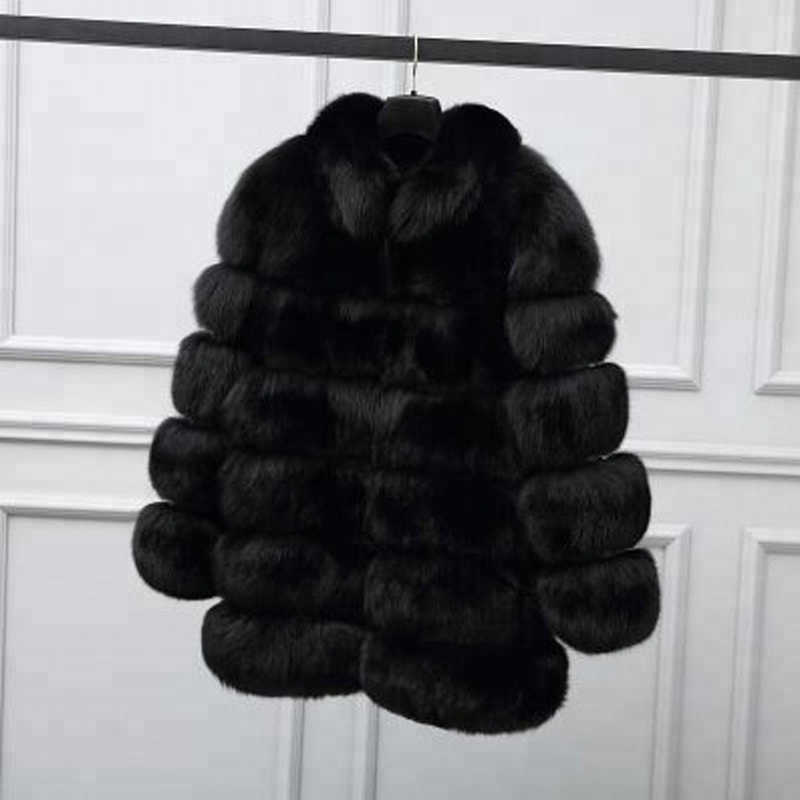 Thumbnail: Winter Fashion 2021 Plus Size  Faux Mink Fur Trench Long Coat With