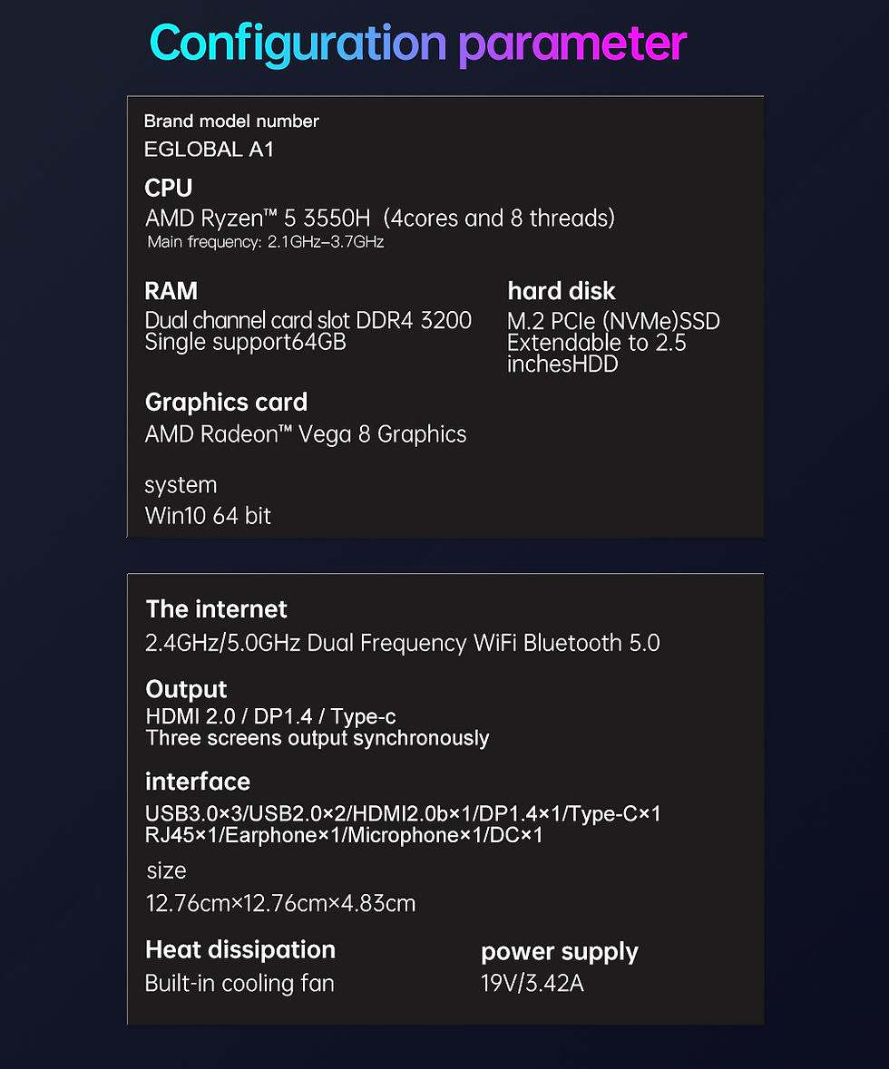 Thumbnail: AMD R-Yzen 3/5/7 3200U 2700U 3750H Gaming Mini Pc Radeon Veg