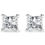 Thumbnail: AGS Certified 1/4 Cttw Princess-Cut Diamond 14K White Gold G-H Color, I1-I2 C