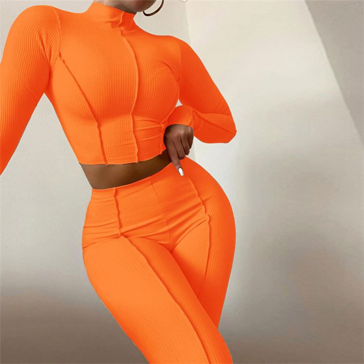 Thumbnail: Designer Clothes Famous Brands Women Turtleneck Casual 2 Piece S